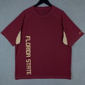 Florida State Seminoles Shirt Men XL Red Columbia Omni Shade Football Helmet FSU